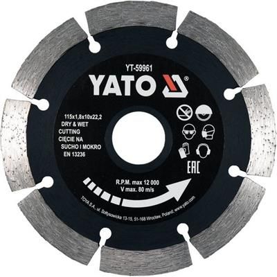 Tarcza diamentowa 115mm segmentowa do betonu Yato
