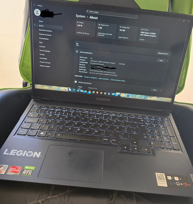 Legion  5 15ACH6H rtx3060