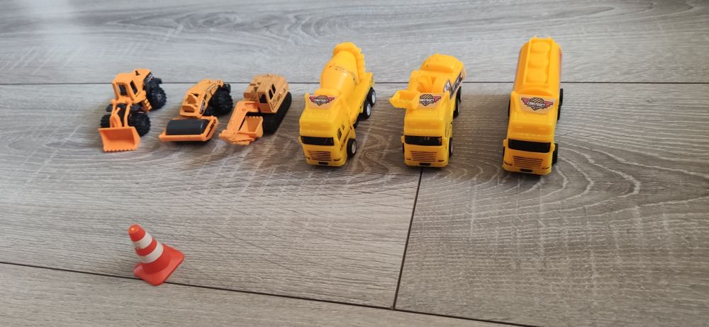 Zestaw pojazdów budowlanych autka do zabawy
