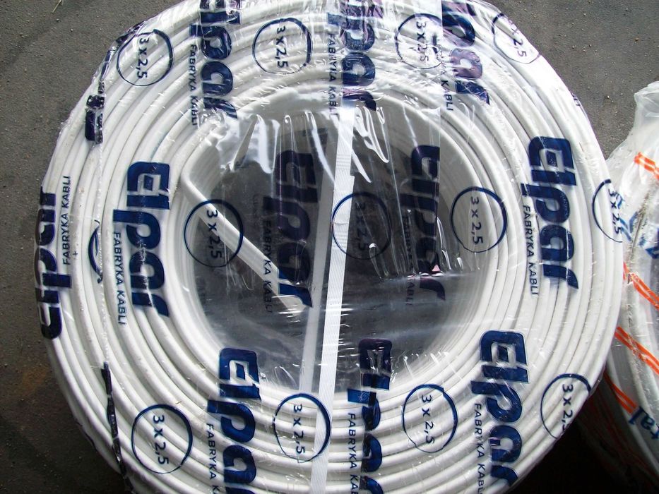 Przewód Kabel YDYP  3x1,5  płaski 450/750v Polski podtynkowy 100m.
