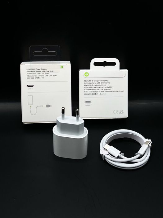 Zestaw iPhone: Ładowarka do Apple + Kabel USB-C - ZESTAW