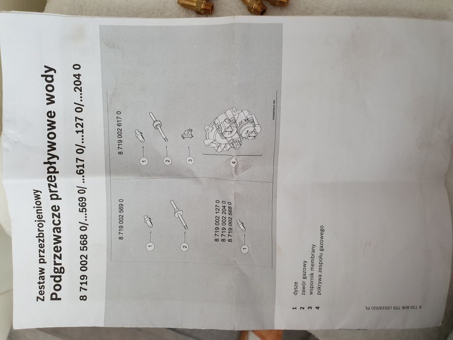 Dysze 12sztuk nowe do podgrzewacza wody Junkers