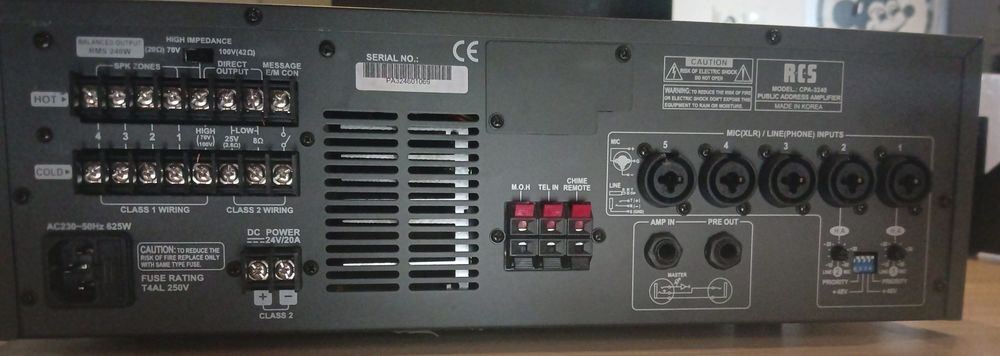 RCS cpa-3240 Public Address Amplifiler