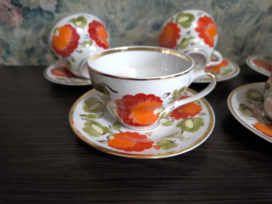 Чашки ручний розпис великі КремГес СРСР