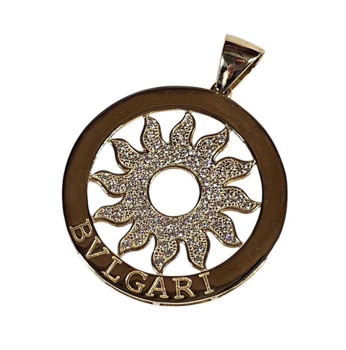 Złoty wisiorek BULGARI 585 - śr.5,1CM - waga 26,00g