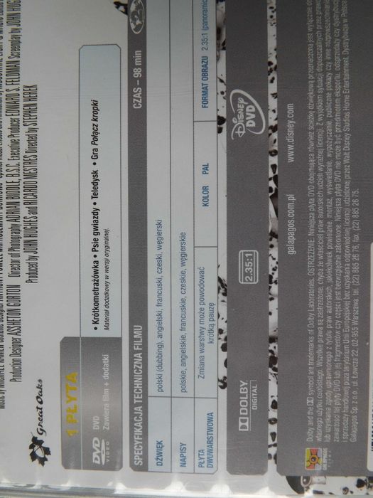 101  Dalmatyńczyków Glenn  Close bajka film dvd