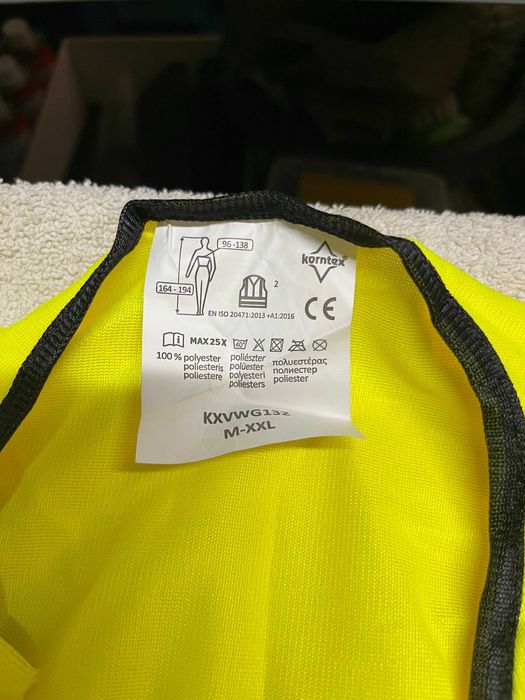 Colete unissex Korntex duas faixas refletivas