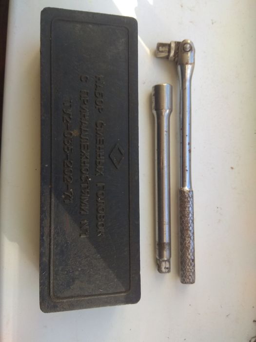 Советский набор сменных головок с принадлежностями