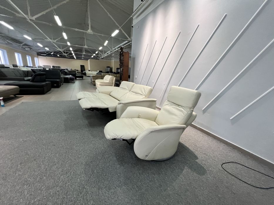 Диван шкіряний електро реклайнер крісло релакс