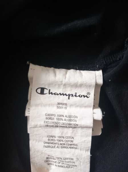Damski czarny tshirt, koszulka Champion, r S