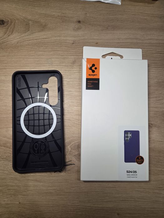 Чохол spigen темно синій magsafe Смартфон Samsung Galaxy S25 S931B