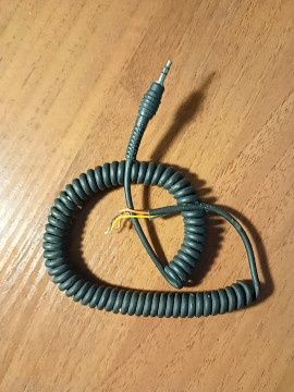 Kabel spiralny samochodowy 12V jack 3 5 mm przewod audio retro PRL (B76)