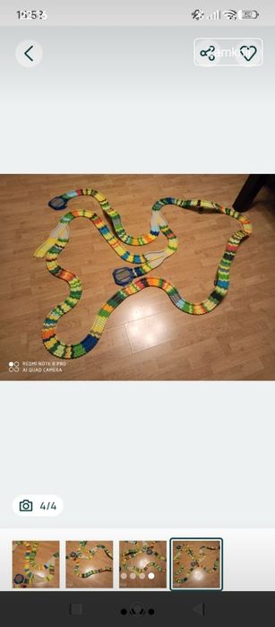 Tor z klocków plastikowych