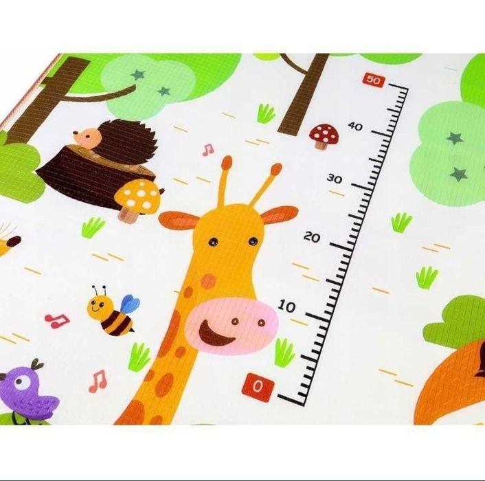 Mata piankowa do zabawy dla dzieci, 200 x 180 x 1 cm, zwierzątka