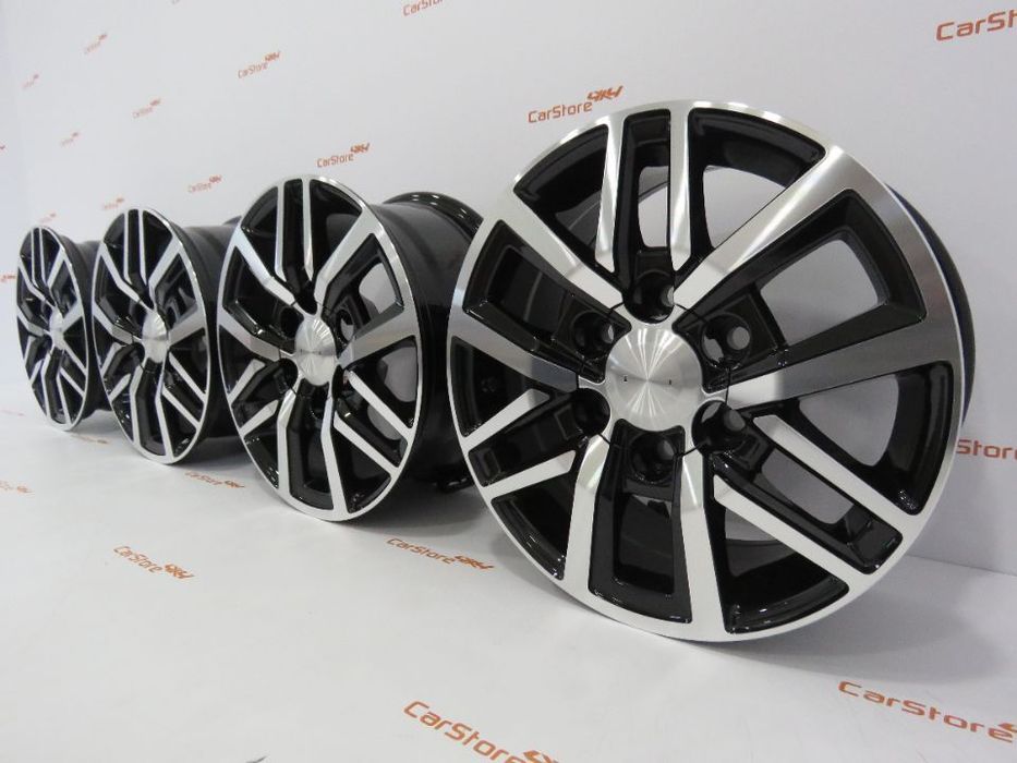 Jantes Look Toyota Hilux 17 x 7.5 et 30 6x139.7 CB106.1 Pretas + Polid