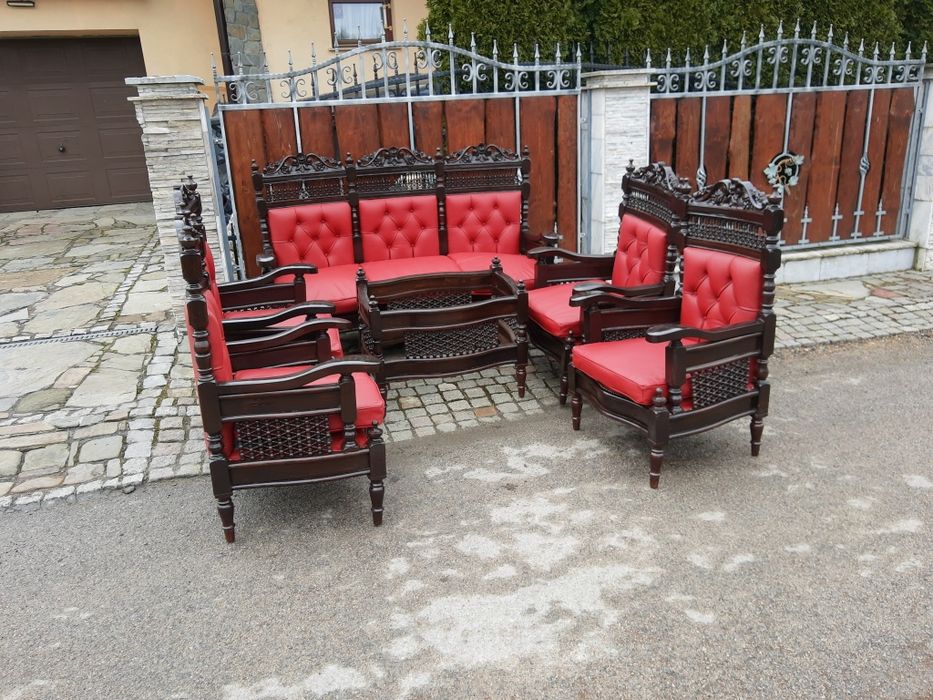 Fotel Tron nowa naturalna skóra