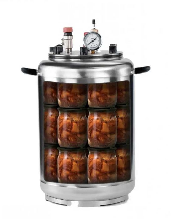 Газовий автоклав з нержавіючої сталі на 24 банки + гарантія+подарунок!