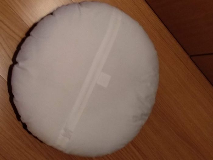 Tapete e almofada redondos azul estrela