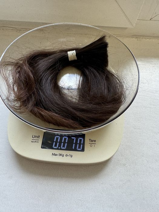 Włosy dziewicze polskie brazowe 60 cm 70 gr