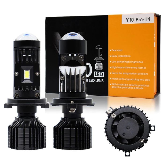LED лампы с мини-линзой H7 "Y10" Pro 60W 6000Lm 6000K Canbus