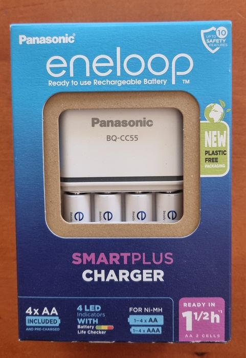 З/у Panasonic Eneloop BQ-CC55 + Eneloop 4AA 1900
