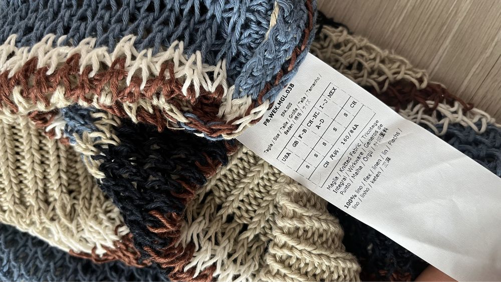 Weekend Max Mara sweter w paski 100% len