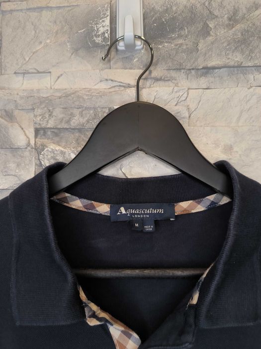 Koszulka Polo Aquascutum Logo Granatowa
