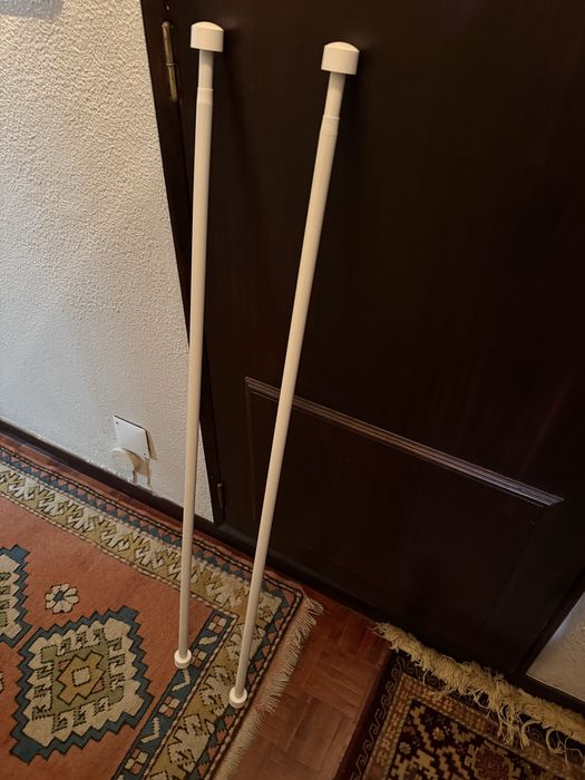 Varões extensiveis de Cortina IKEA Hugad + pontas Raffig