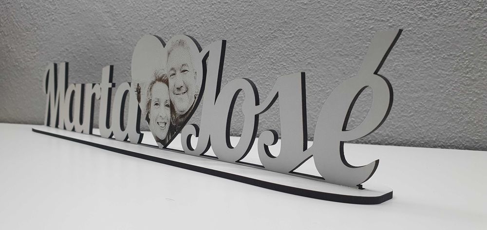 Dia dos Namorados ( Placa com nomes e fotogravação)