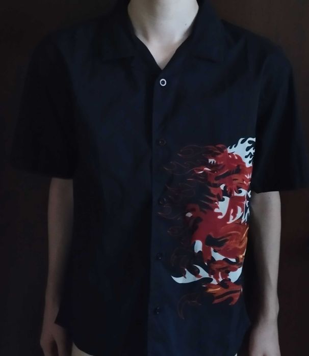 Сорочка з коротким рукавом дитяча рубашка дракон 12-14 років
