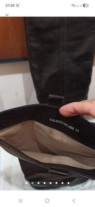 Кожаные женские сапоги Braska, состояние новых