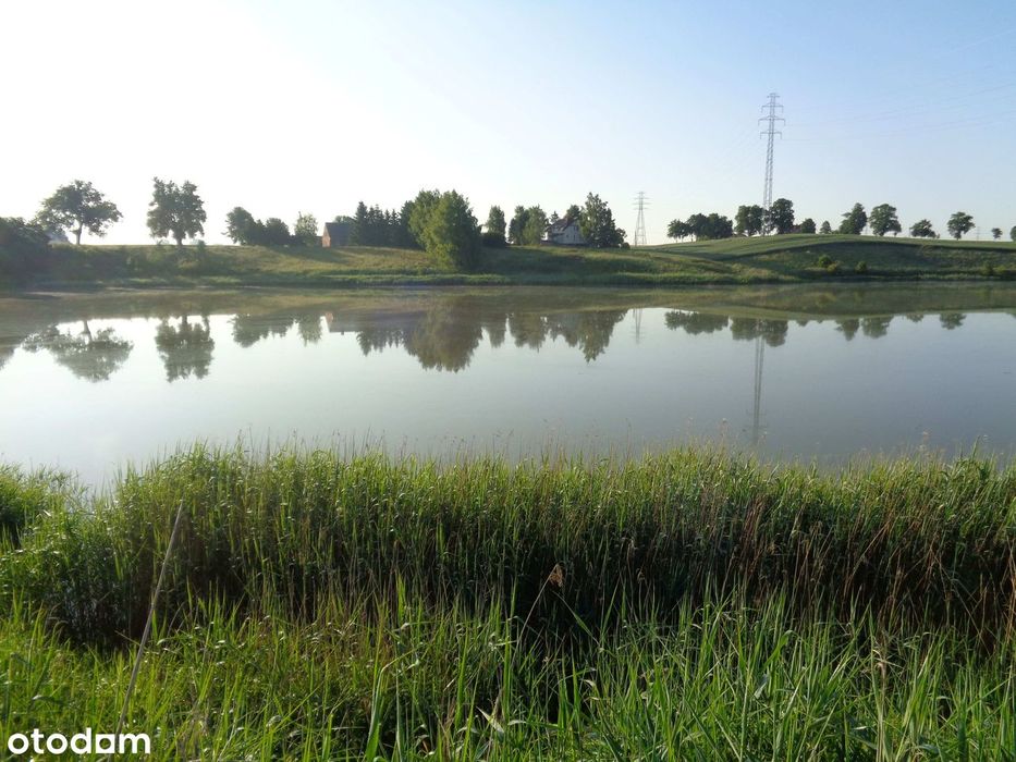Działka rolna z pozwoleniem na budowę, z dostępem do jeziora