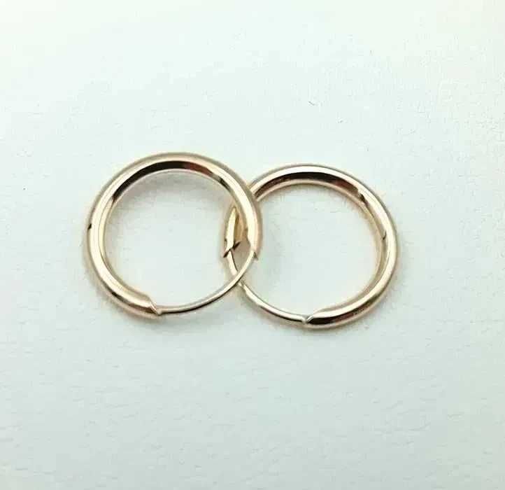 Złote Kolczyki Koła kółka Kółeczka 1 cm próba 585 NOWE