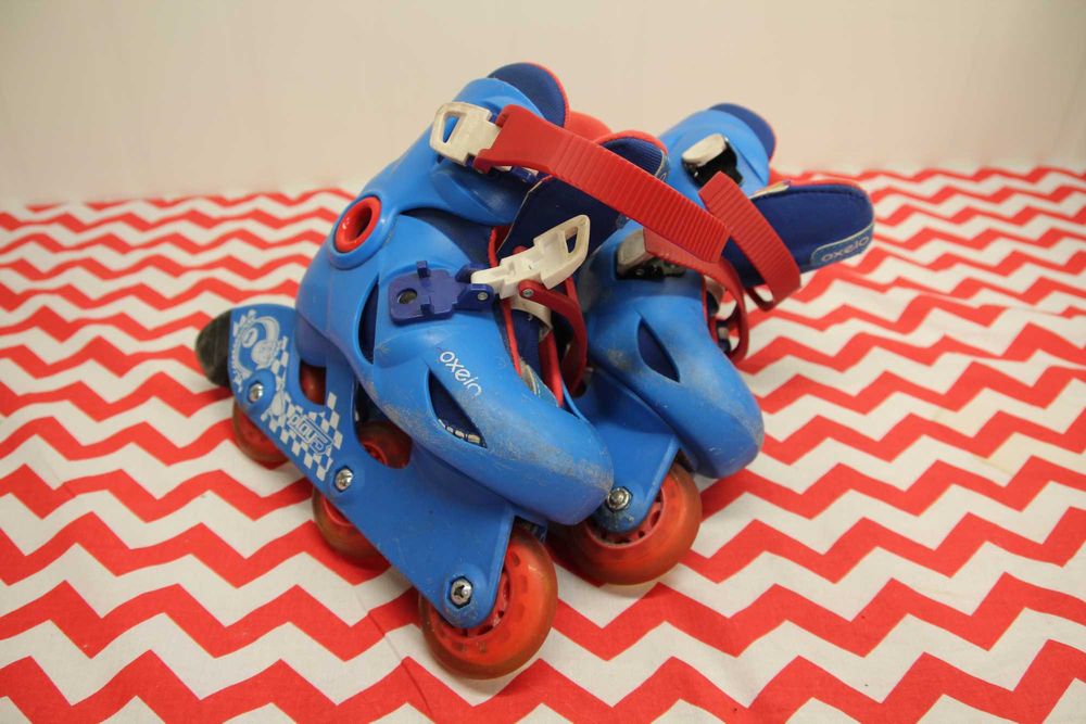 Rolki dla dzieci Play3 niebiesko-czerwone