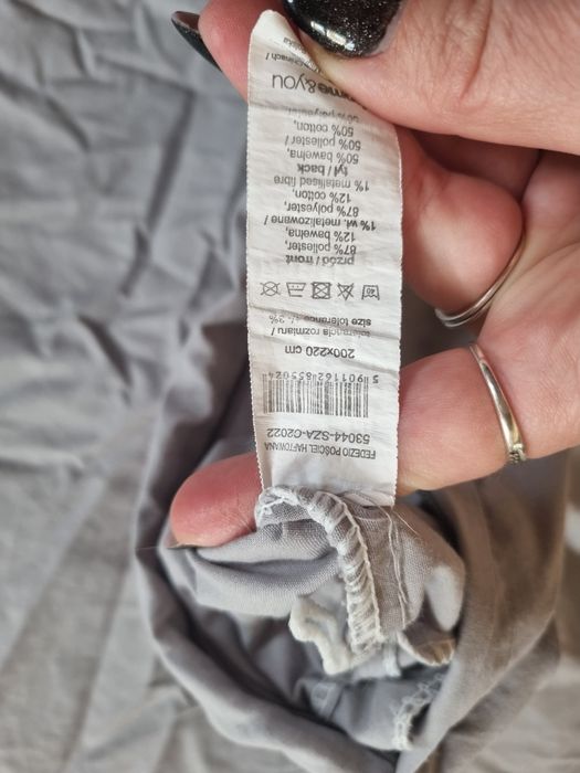 Pościel home&you 200x220 szara