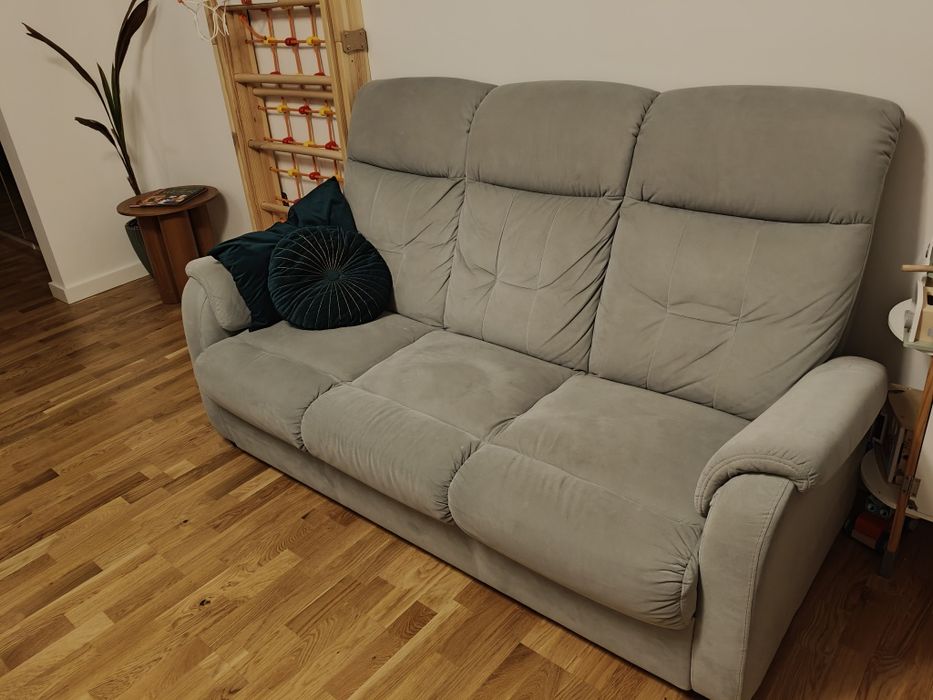 Sofa miętowa z funkcją spania