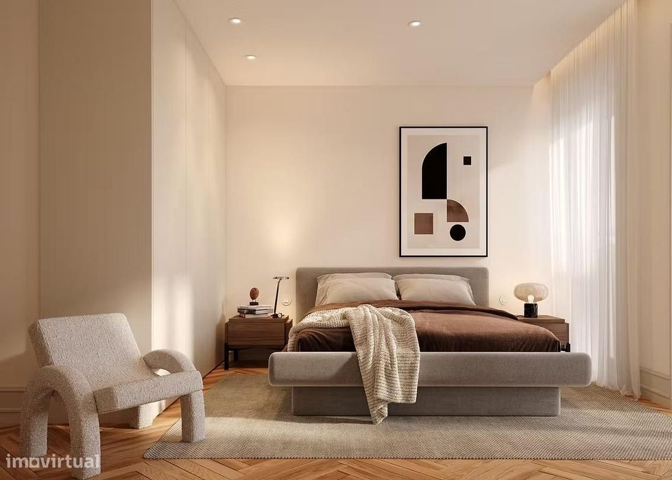 Apartamento T2+1 Premium com varanda ampla no coração do Porto.