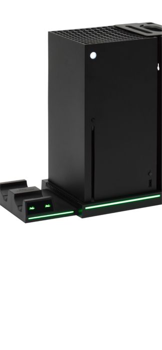 X box series  X czarny i słuchawki x box