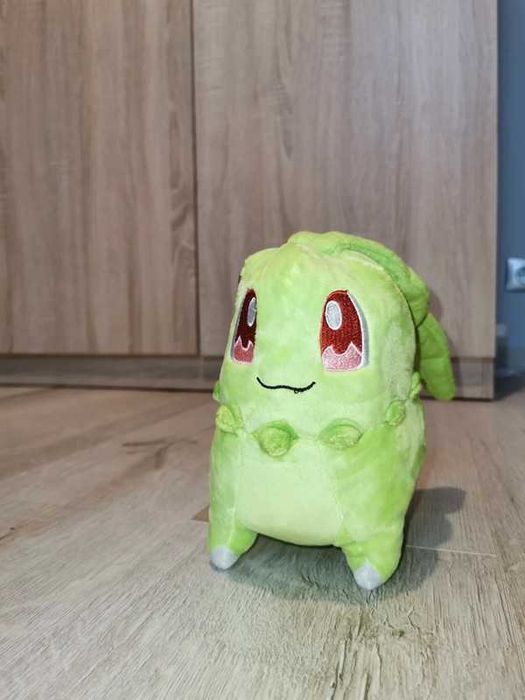 Słodka maskotka pluszowa Pokemon typu roślinnego Chikorita
