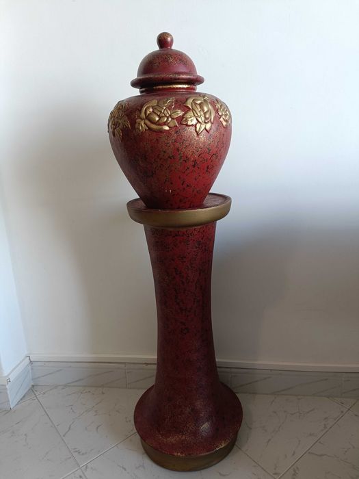 Large decorative vase with pedestal