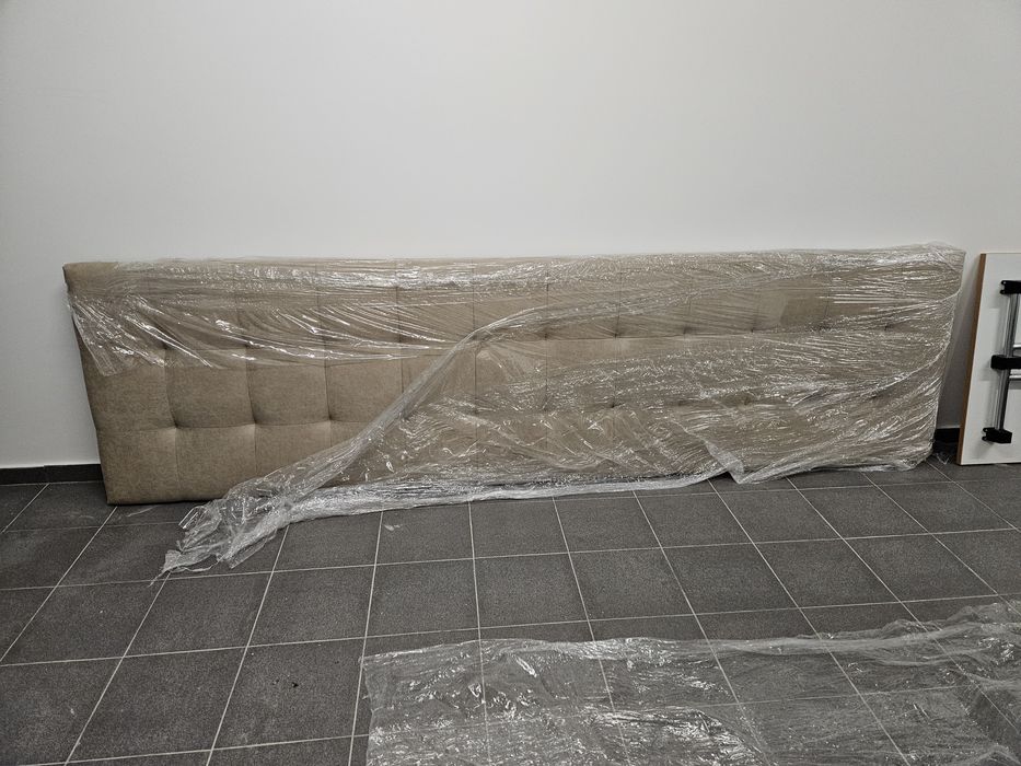 Cabeceira Elite minimalista suspensa de 3m x 0,8m em manila sand