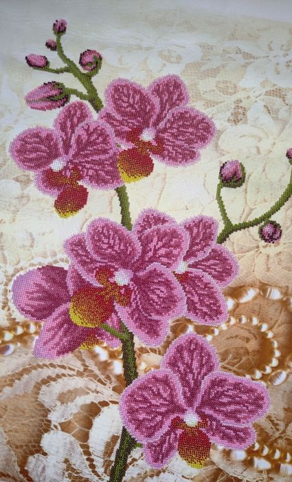 Вишивка бісером Орхідеї