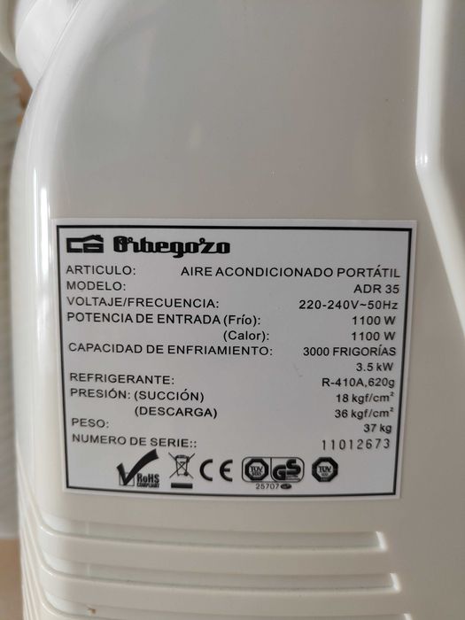 Ar condicionado portátil - Orbegozo adr 35