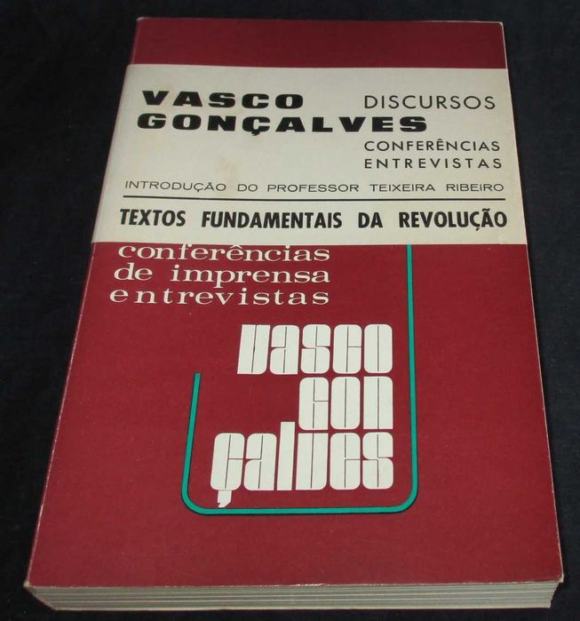Livro Discursos Conferências de Imprensa Entrevistas Vasco Gonçalves