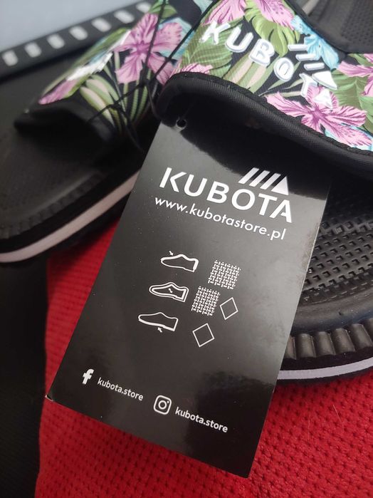 Kubota klapki Rzep kwiatki rozmiar 40 Nowe z metką