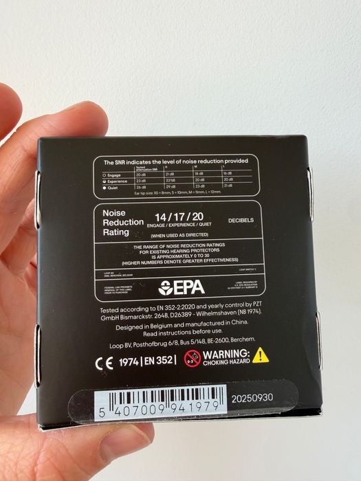 Stopery Zatyczki Wkładki do Uszu Regulacja 20-26db | LOOP Earplugs SWITCH 2