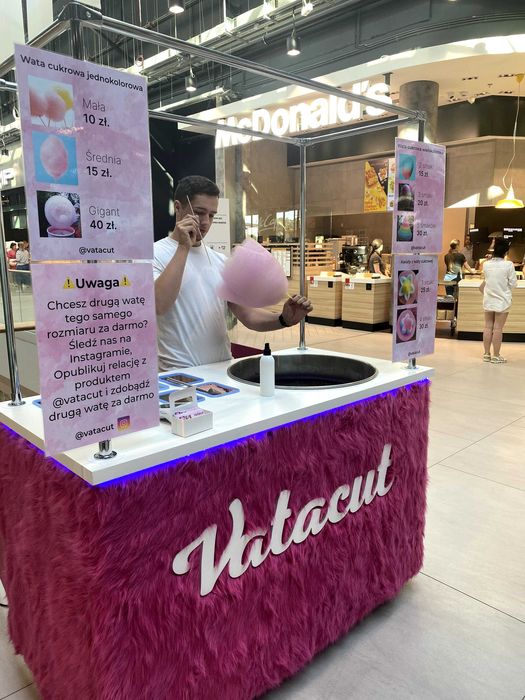 Wózek do waty cukrowej