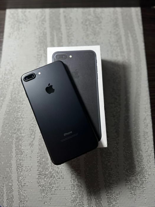 iPhone 7+ Plus 128gb АКБ 100 Black в хорошем состоянии с коробкой черный айфон плюс