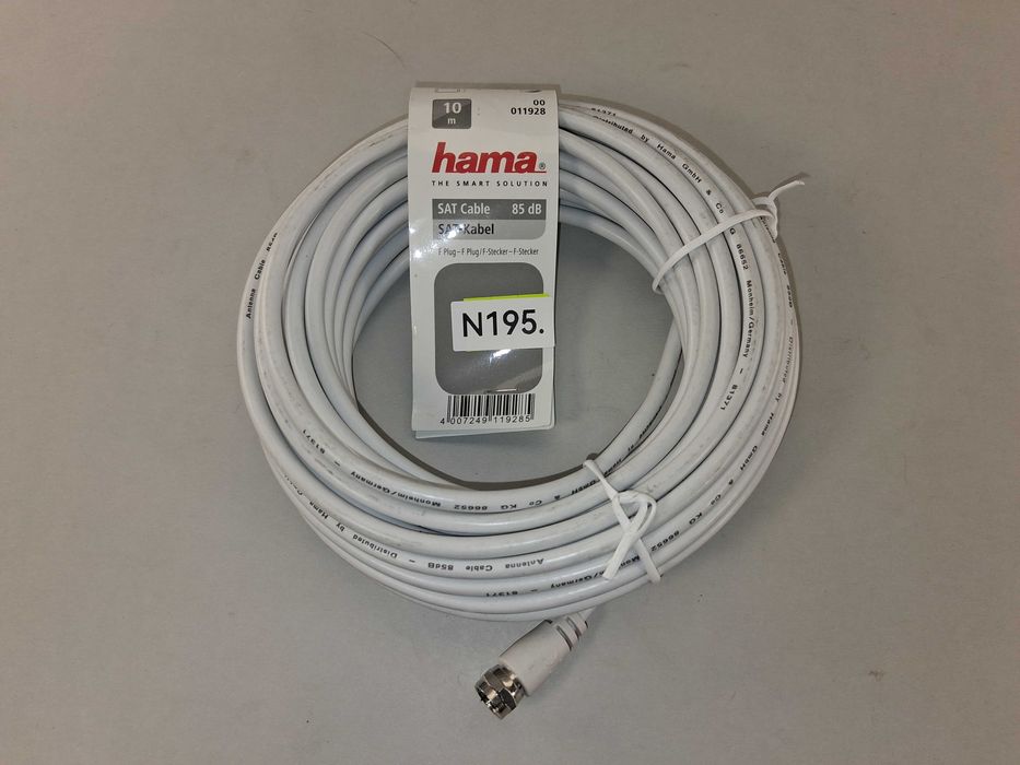 N195 Kabel Antenowy Satelitarny Hama 10m Wtyk F 85dB