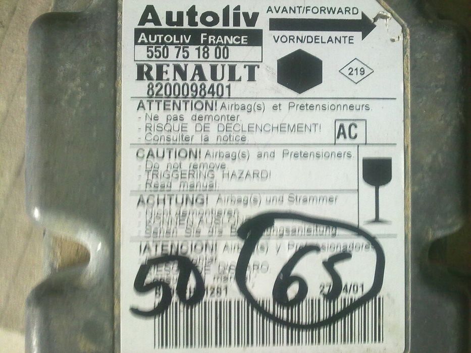 Centralina airbag RENAULT Kangoo (KC0/1_)